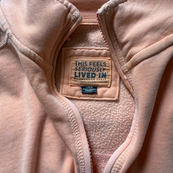 American Eagle Outfitters Light Pink Fleece Pullover - Picture 3 of 3